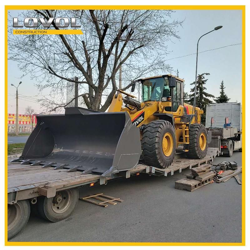 5% Discount Lovol Wheel Loader FL956h 5 Ton Front Bucket Loader