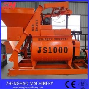 Js1000 Double Shaft Concrete Mixer Pneumatic Discharging