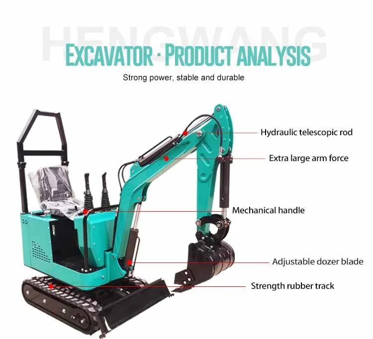 Diesel Excavator with Hydraulic Joystick Small Excavators