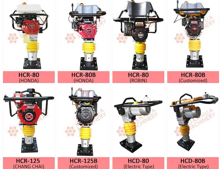 Small Vertical Gasoline Engine Soil Compaction Stamping Jumping Rammer Machine