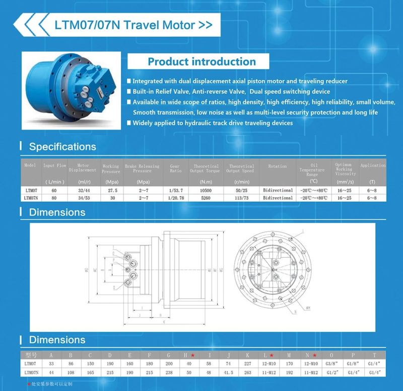 Hydraulic Drive Motor for Sany Excavator 65c-9