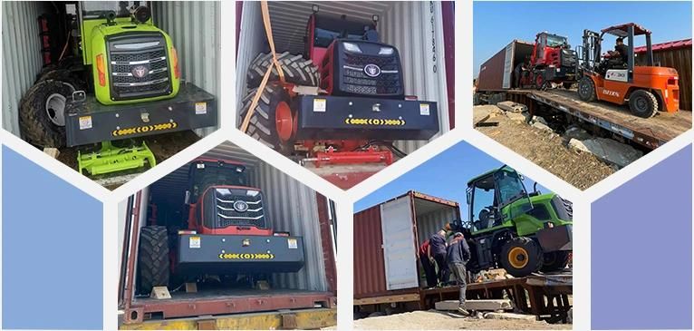 Low Fuel Consumption Customized New Design 1.2ton Construction Equipment Mini Wheel Loader with Attachments