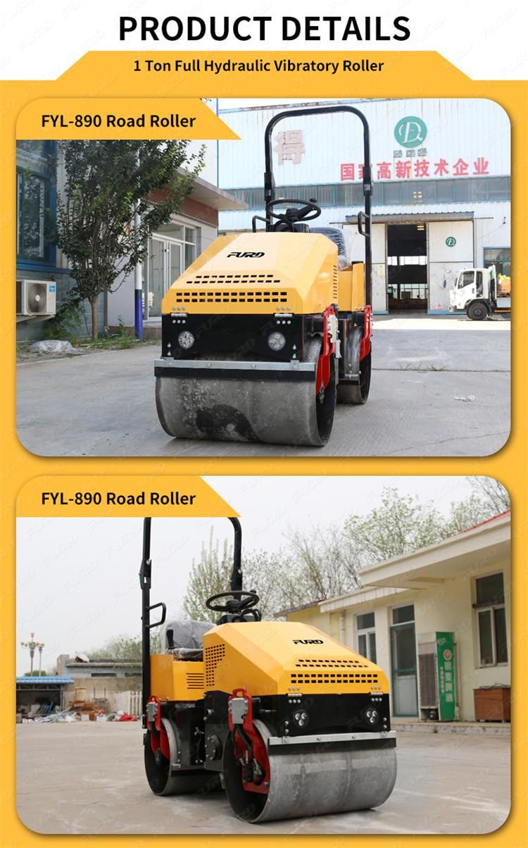 Widely Use 1 Ton Asphalt Road Roller 25kn Soil Compactor Roller on Sale