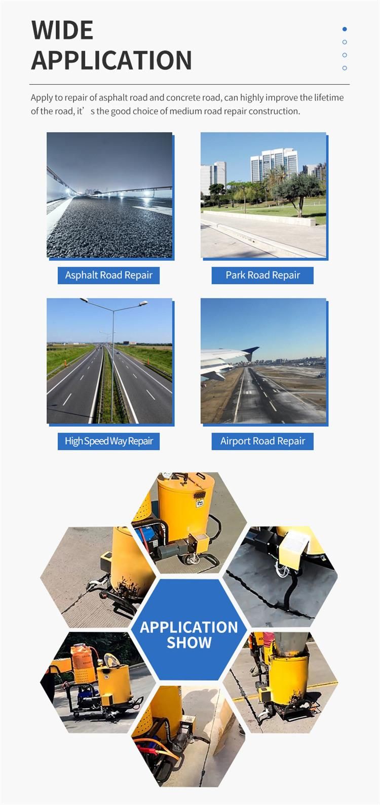 Hand-Push Small Gasoline Asphalt Crack Sealing Machine for Sale