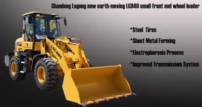 Lugong Small Turning Radius Construction Equipment Mini Wheel Loader with CE