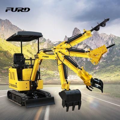 Factory Direct Sell 1000 Kg Hydraulic Crawler Digger Excavator Smallest 1 Ton Excavator Made in China
