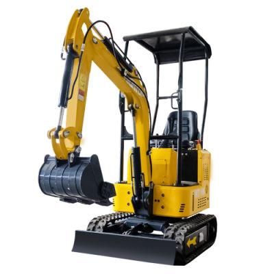 Shovel Backhoe Loader Small Digger Mini Excavator with Canopy for Road