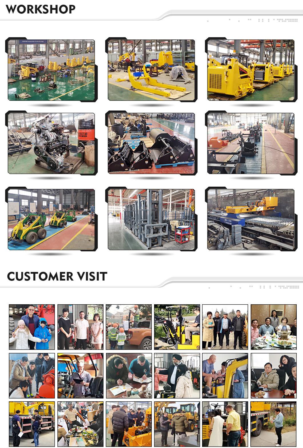 China New Hydraulic Mini Skid Steer Loader with Variously Attachment for Sale