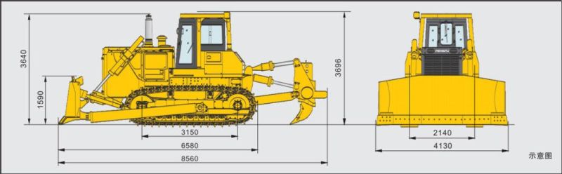 Pengpu PF320y-6 Bulldozer with Engine Cummins Qsnt-C345