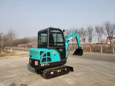 Mini Digging Machine Hydraulic Crawler Excavator Perkins Engine 1.7 Ton for Sale