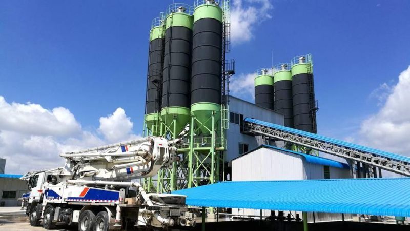Strong Power Zoomlion 60m3/H Hzs60p Concrete Batching Plant in Tanzania