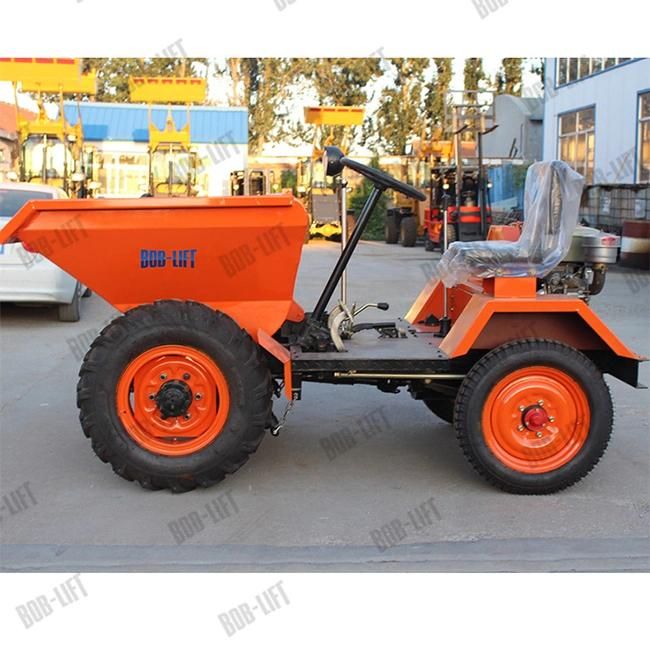 Mini Hydraulic Side Unload 2WD Dumper 1 Ton with Diesel Engine