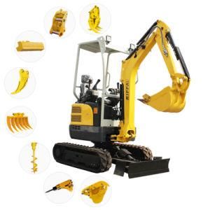 China New Mini Digger Hydraulic Mini Crawler Diesel Type Blue Small Excavator 2ton Price for Sale