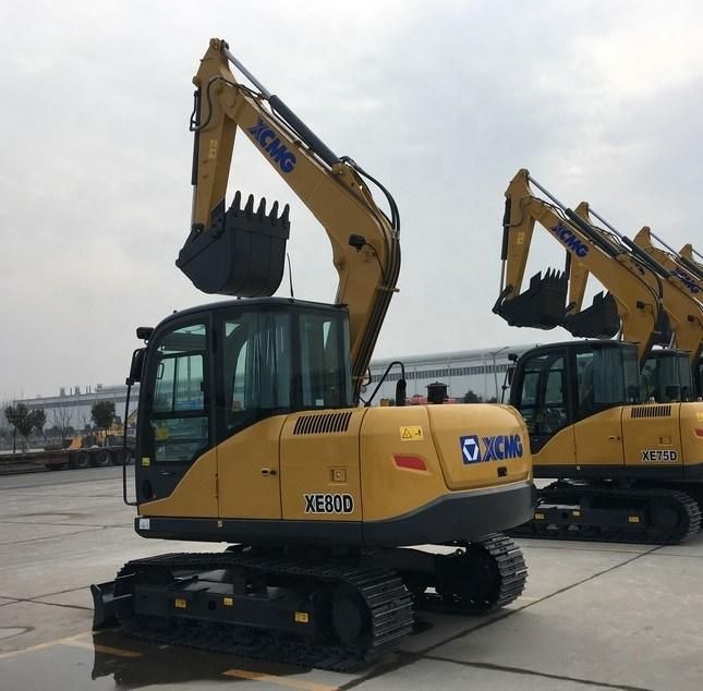 XCMG Brand New Xe80d 8 Ton Chinese Small Mini Micro Crawler Excavator for Sale China