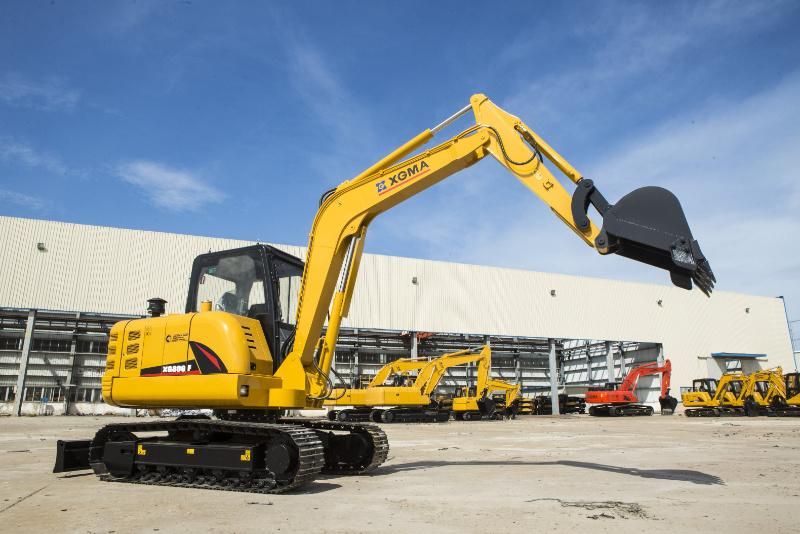 Xgma 6 Tons Soil Digging Machinery Mini Crawler Excavator Prices Xg806f