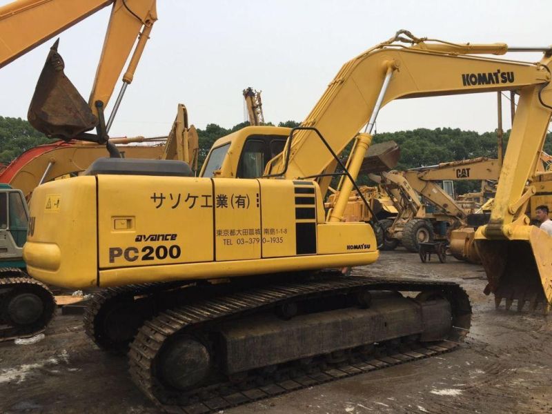 Japan Made 20t Used Komatsu PC200 Crawler Excavator PC200-6