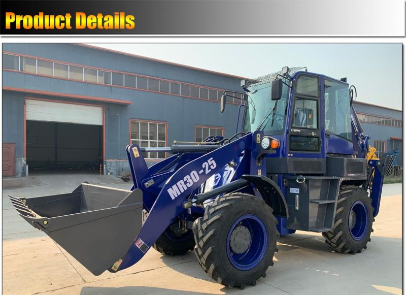 Chinese CE Front End Tractor 4WD Articulated Heavy Loader Backhoe