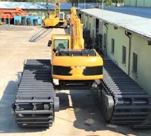 Crawler Amphibious Swamp Buggy Excavator Dredging Excavator Floating Pontoon for Marsh and Wetland