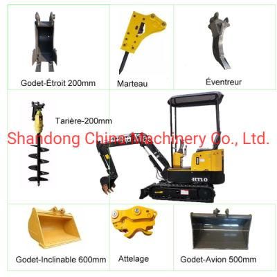 Wholesale Micro Mini Excavator 1 Ton Prices with EPA/CE/Euro 5