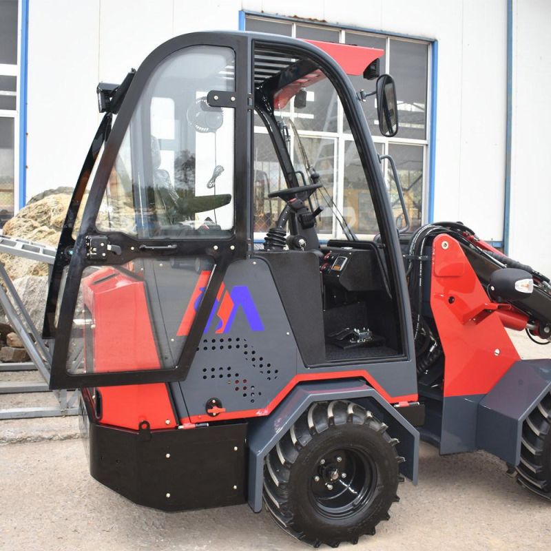 Compact Size and Low Height 1 Ton Mini Farm Telescopic Wheel Loader for Cow/Chicken House