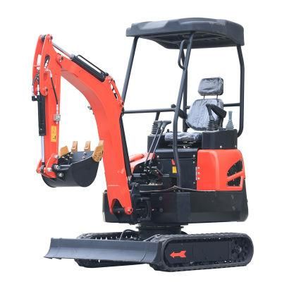 Prices Joystick Control Mini Excavator 1.7 Ton Convenient Turn Around China Crawler Digger with Cab Hot Sale