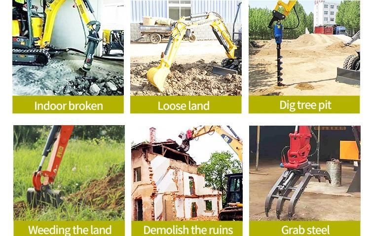 Crawler 0.03 M3 Bucket Capacity Household 1.5 Ton Mini Excavator Use for Europe Farm