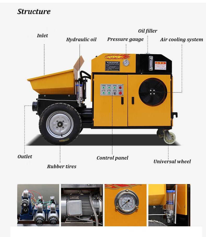 Mini Hydraulic Type Concrete Pump Cement Mortar Conveying Pump for Pouring Use