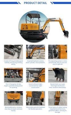 Hot Sale China Toros 3 Ton 3t Backhoe Mini Hydraulic Crawler Excavator/ Te30/CE ISO EPA/ Strong Power for Farm Garden Construction