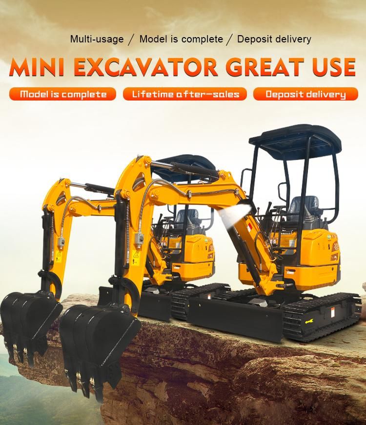 Smallest Farm Mini Crawler Excavator 2ton Cheap Price of Hydraulic Garden Home Use Mini Excavator