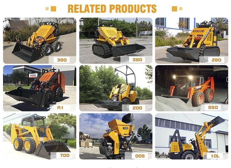 Mini Skid Steer Loader with Chain Attachment Mini Skid Steer Loader with Diesel Engine EPA Approval