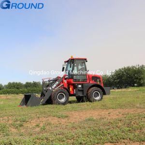 Easy operated articulated and the rear and front wheels loader with high performance