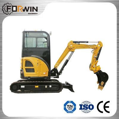 China High Standard 2.7 T Small Backhoe Digger Fw25u Mini Hydraulic Pump Rubber Crawler Track Excavators with Cabin Cheap Price for Sale