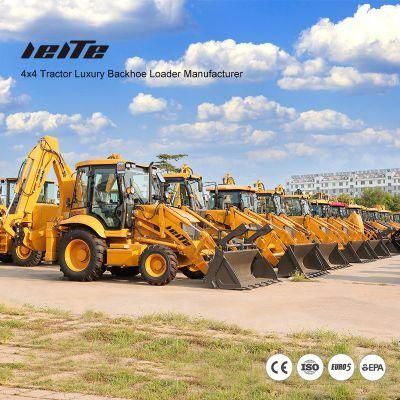 Cheap 4X4 Small Garden Tractor Loader Backhoe Hydraulic Excavator Loader Integrated Machine Wheel Mini Backhoe Loader Backhoe Sale