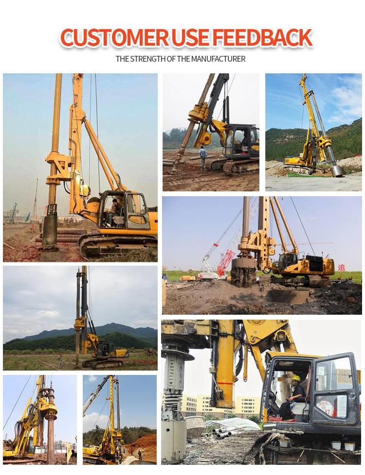 Construction Rotary Pile Driver with 10m-17m Drill Depth for Making Pile