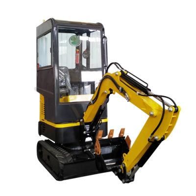 Farm Machinery Boom Swing Mini Bagger 1.2 Ton Mini Excavator for Sale