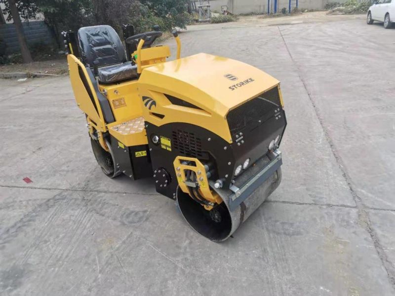 2000lbs Double Drum Hydraulic Vibratory Road Compactor Roller EPA