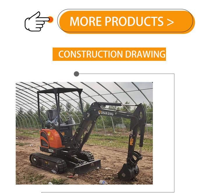 Shanding Mini Excavators 2 Ton with Boom Swing with Crawler Stretch EPA and Europe 5 Standard