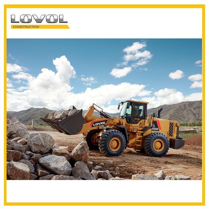 5% Discount Lovol Wheel Loader FL956h 5 Ton Front Bucket Loader