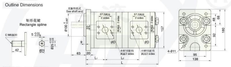 Hydraulic Double Gear Pump China Mader Cbql for Sale