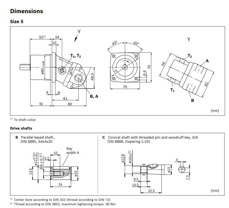 Hydraulic Motor A2FM45 for Rotary Drilling Best Supplier