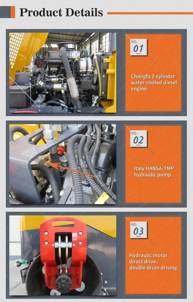 Hydraulic Transmission Vibration Road Compactor Road Roller