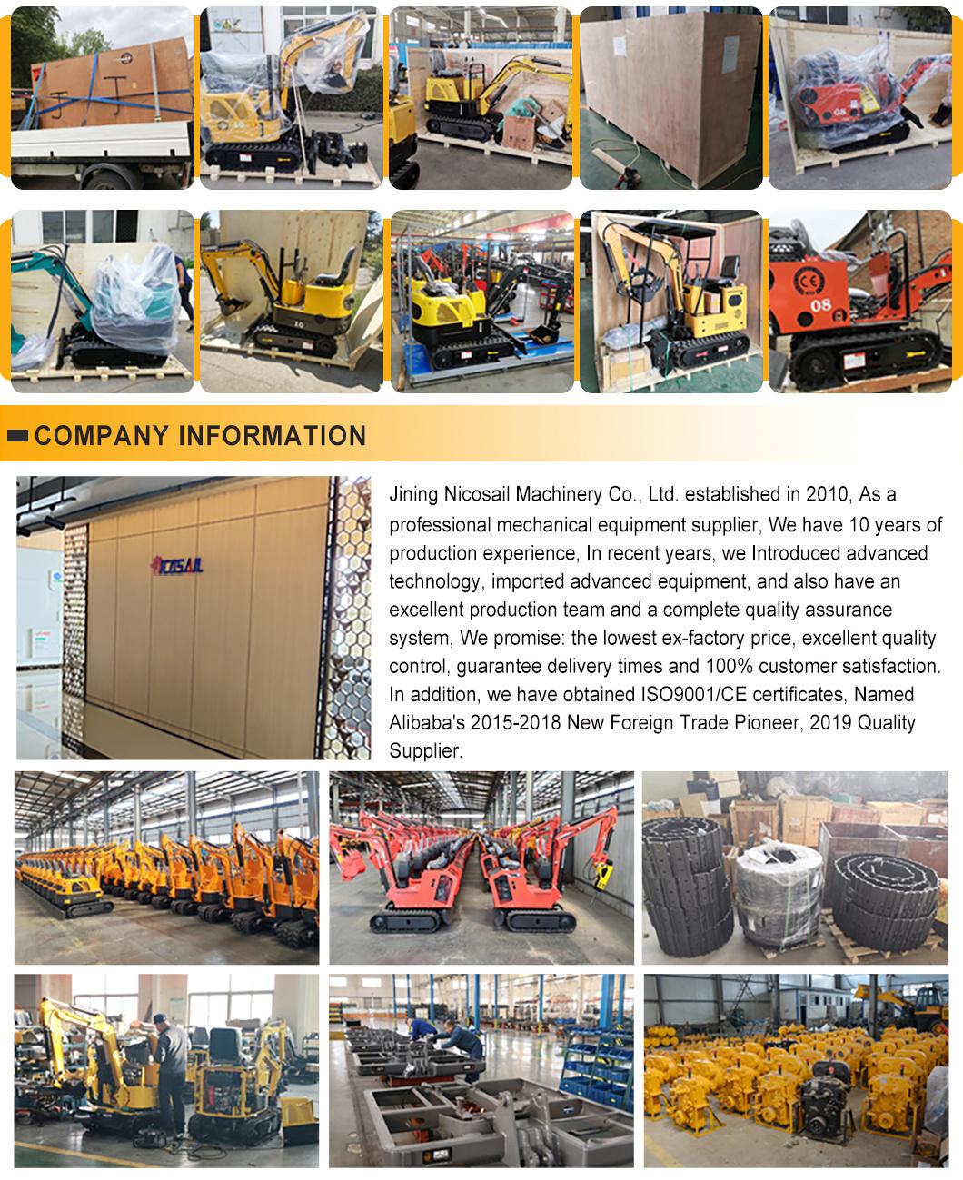 Long Life Time Cheap Excavator Rubber Track Bagger Mini Excavator