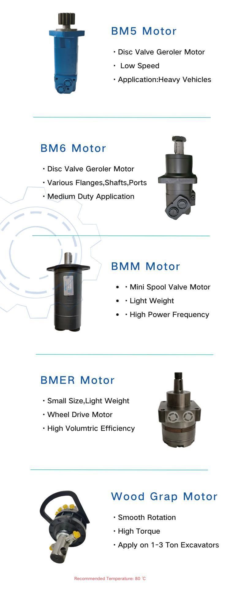Bm1 27mm Shaft Hydraulic Orbit Oil Winch Motor for Construction