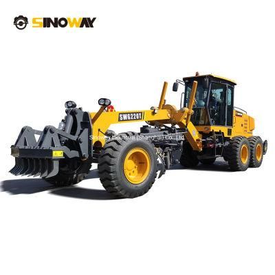 220HP Motor Grader with Front Mounted Scarifier for Road Construction