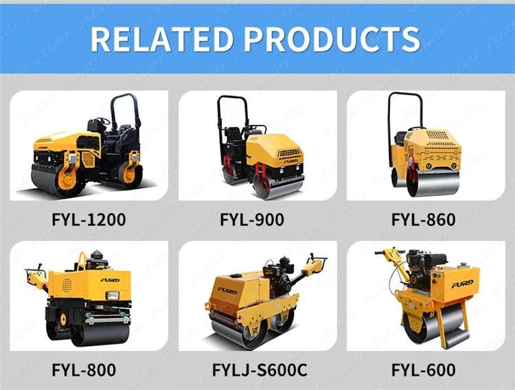 500kg/ 2 Ton Single Drum Vibratory Road Roller Soil Compaction Machine Made in China