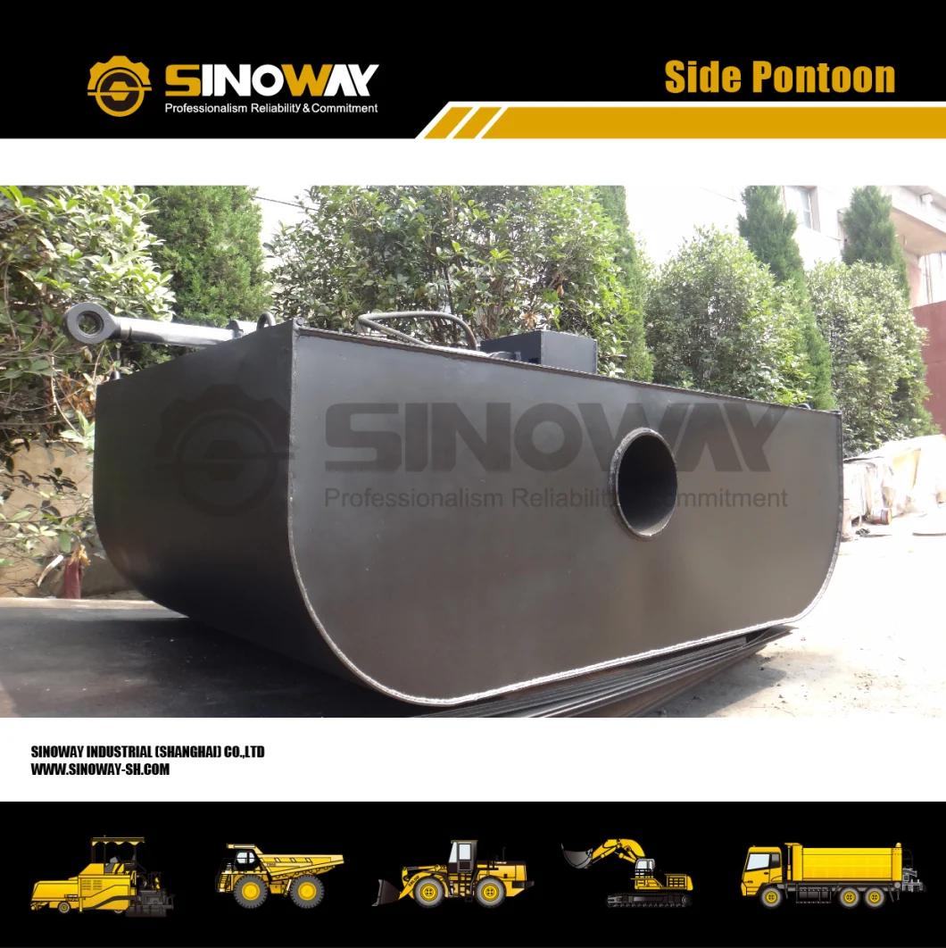 Alunimun Track Shoe Amphibious Floating Excavator Undercarriage Pontoon for 20ton Excavators