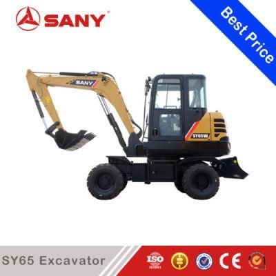 Sany Sy65W Hydraulic Small Wheel Excavator Construction Equipment