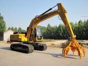 Excavator with Grab for Catching Scrap Metal#Garbage#Industrial Waste