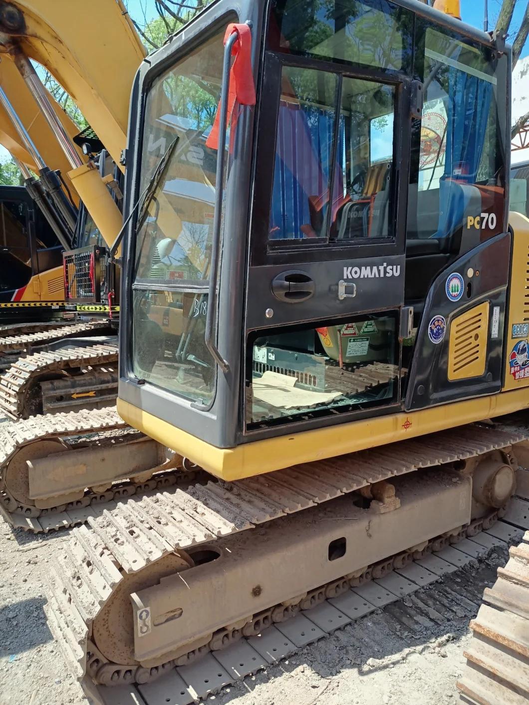 Used Komatsu PC70-8 Mini Digger Tractor Max Philippines Colombia Canada India Unique Africa Cylinder Power Tail Engine Pump Crawler Excavator