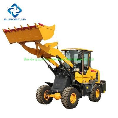 2.0t Mini Loader Small Articulated Front End Loader Wheel Loader Construction Machinery for Railways, Highways, Mines, Hydropower Ect with CE